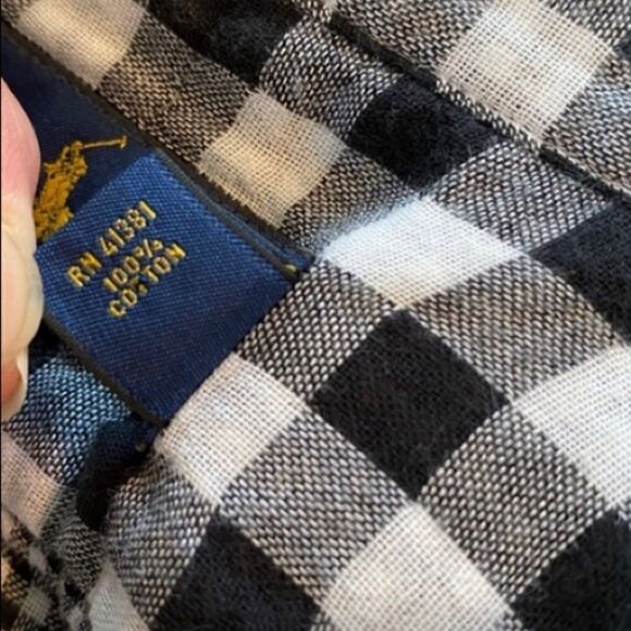 Ralph Lauren Black & White Check Plaid Shirt - Picture 11 of 16